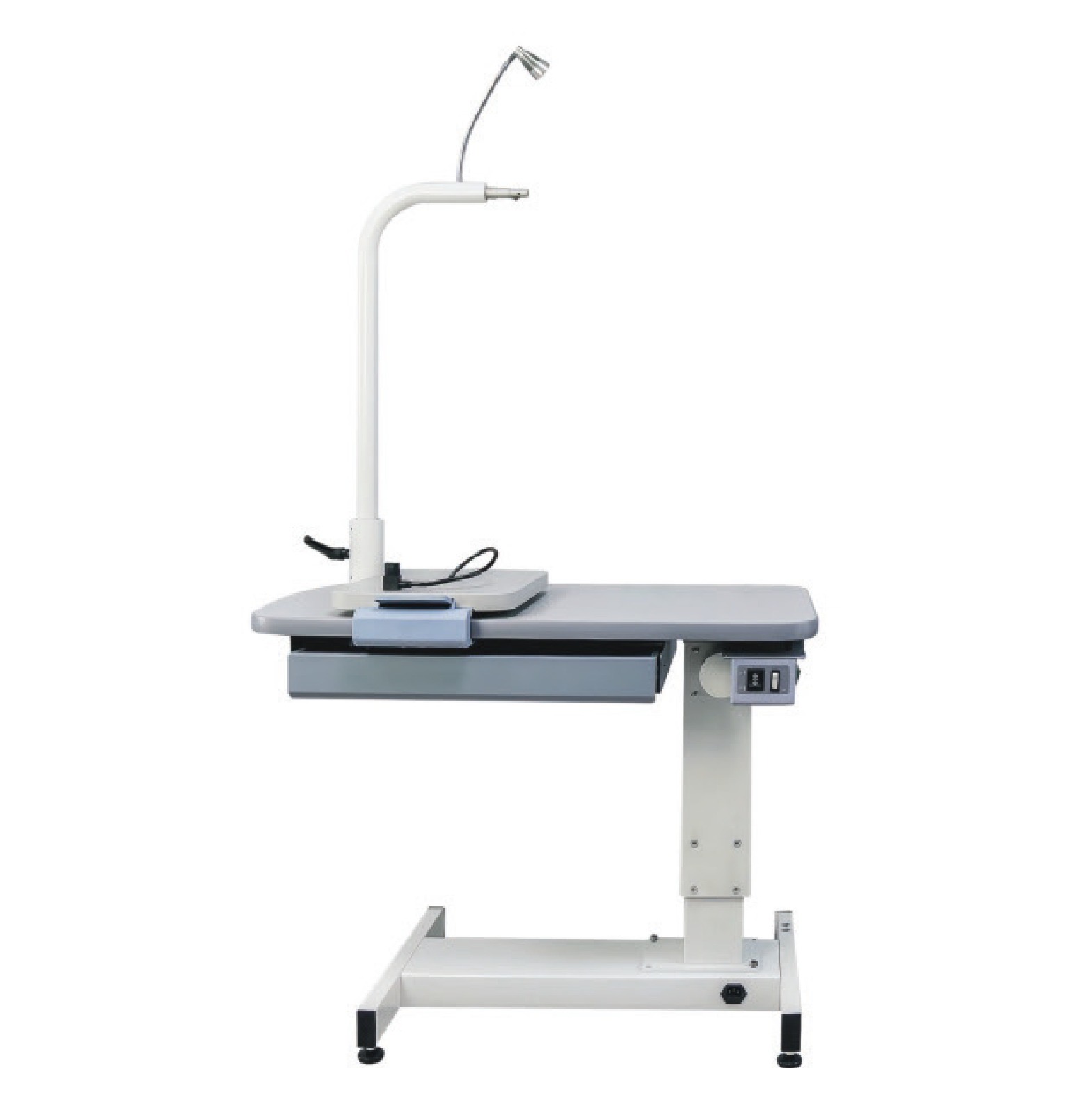 Mesa óptica elevable C180C con cajón y lámpara